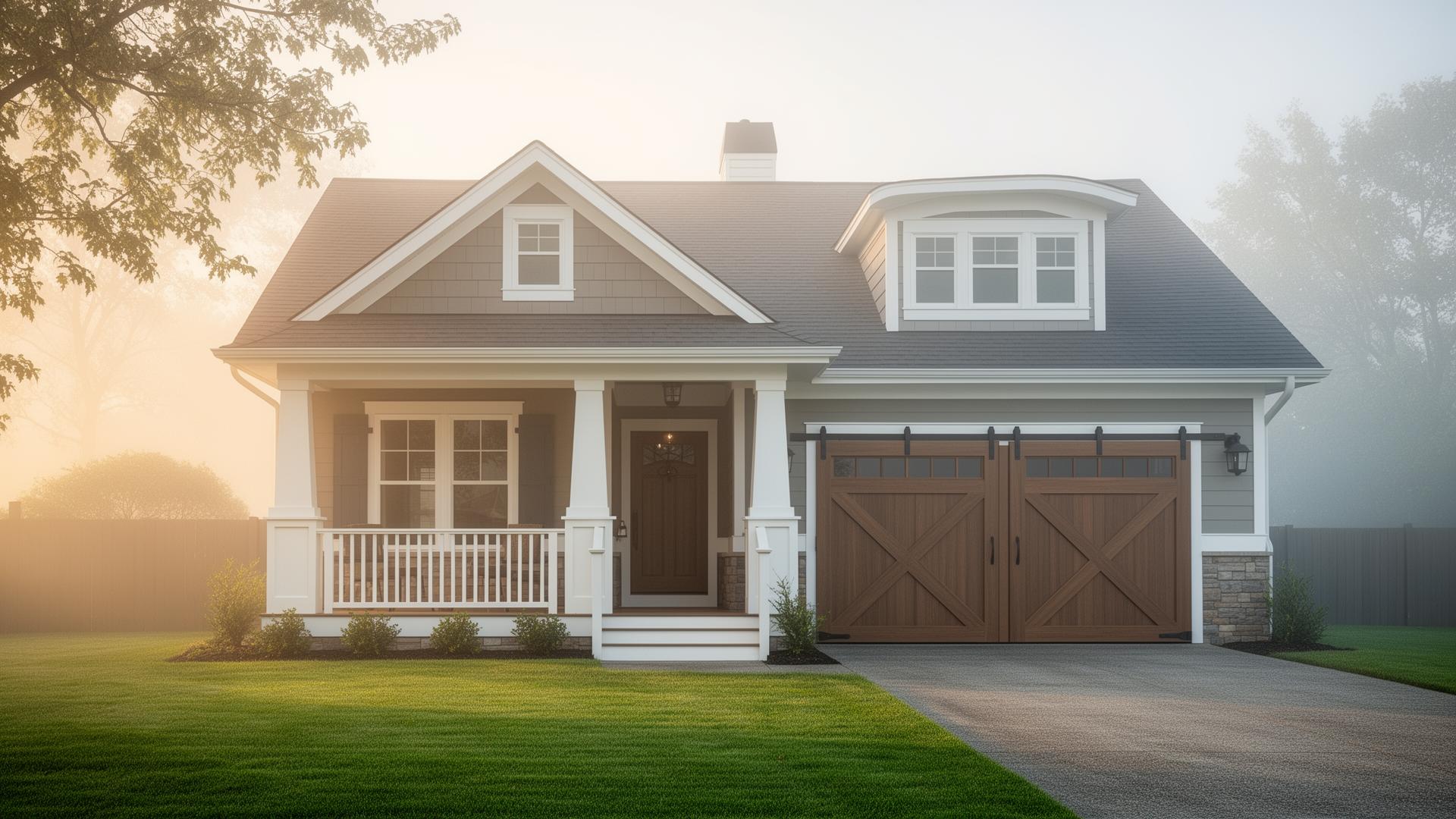 Professional farmhouse barn-style garage door installation in Minerva, Ohio